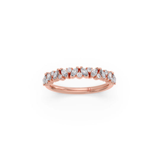 Marquise & Round Half Eternity Diamond Ring