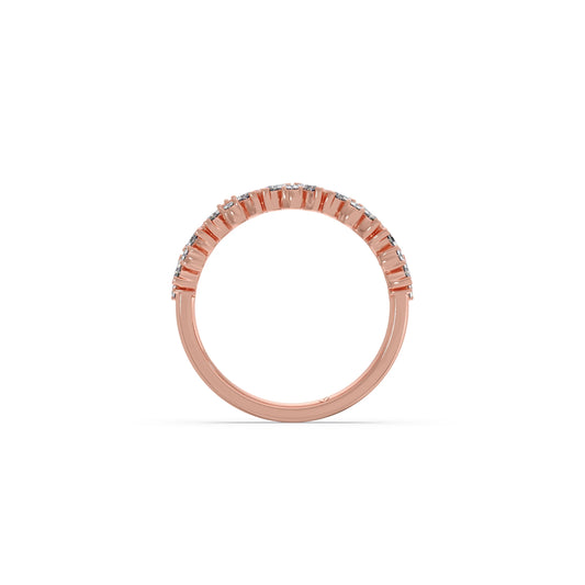 Marquise & Round Half Eternity Diamond Ring