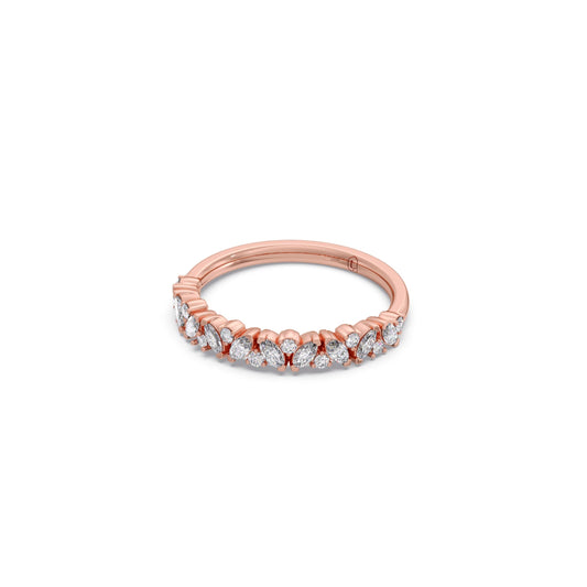 Marquise & Round Half Eternity Diamond Ring