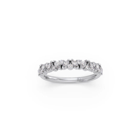 Marquise & Round Half Eternity Diamond Ring