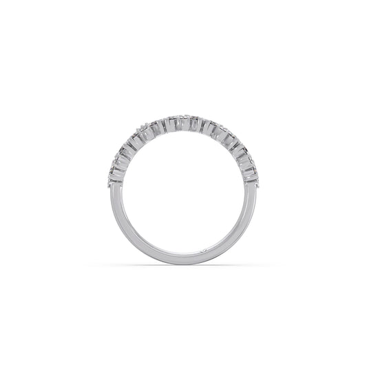 Marquise & Round Half Eternity Diamond Ring