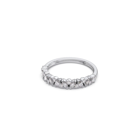 Marquise & Round Half Eternity Diamond Ring