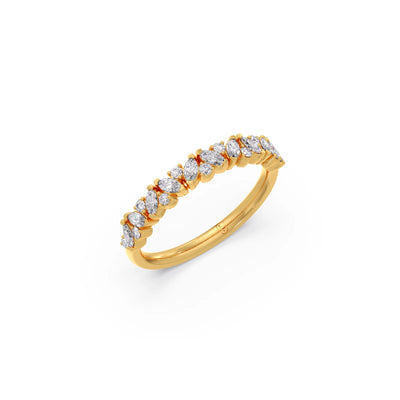 Marquise & Round Half Eternity Diamond Ring