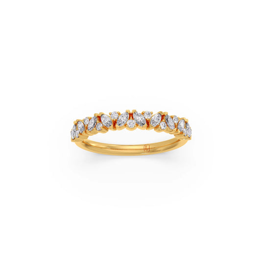 Marquise & Round Half Eternity Diamond Ring