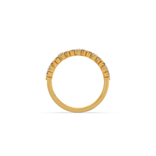 Marquise & Round Half Eternity Diamond Ring