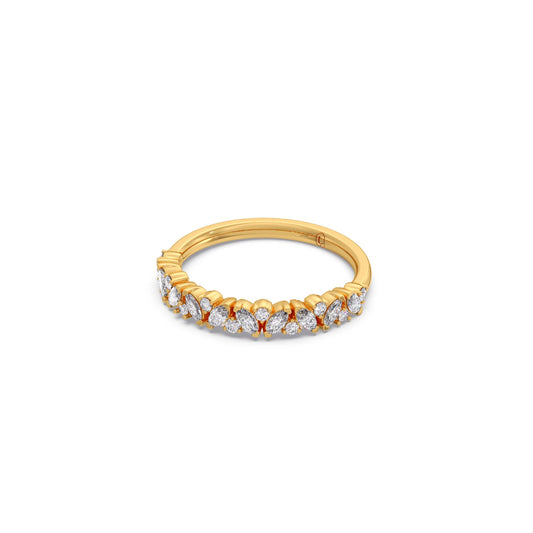 Marquise & Round Half Eternity Diamond Ring