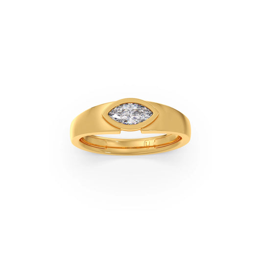 0.51ct Marquise Bezel Diamond Ring
