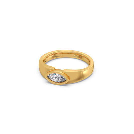 0.51ct Marquise Bezel Diamond Ring