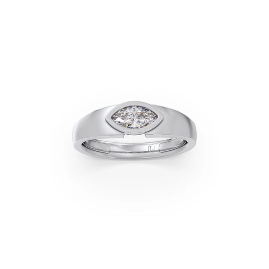 0.51ct Marquise Bezel Diamond Ring