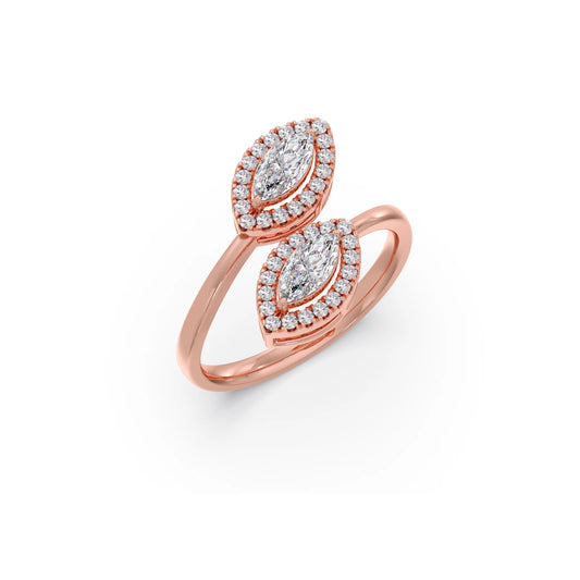 Marquise & Round Toi et Moi Ring
