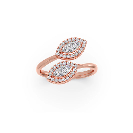 Marquise & Round Toi et Moi Ring