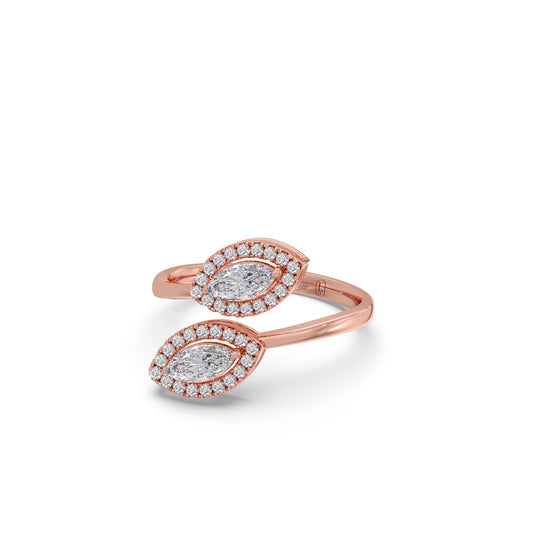 Marquise & Round Toi et Moi Ring