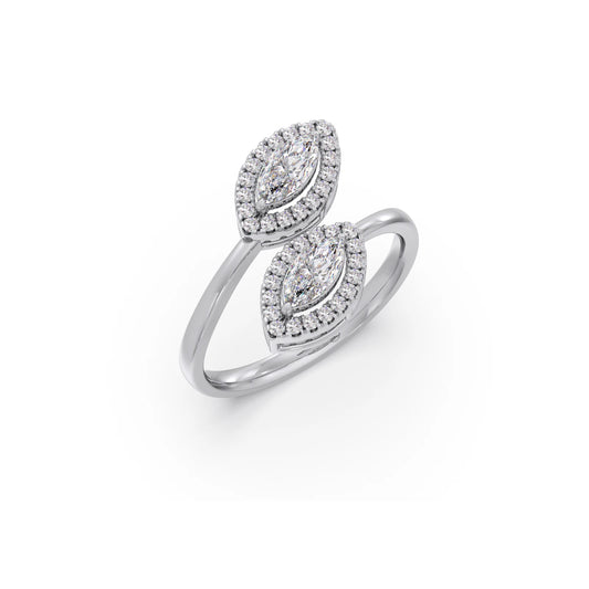 Marquise & Round Toi et Moi Ring