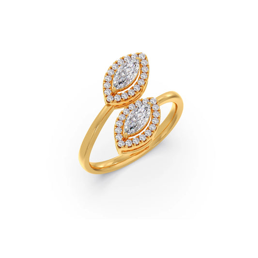 Marquise & Round Toi et Moi Ring