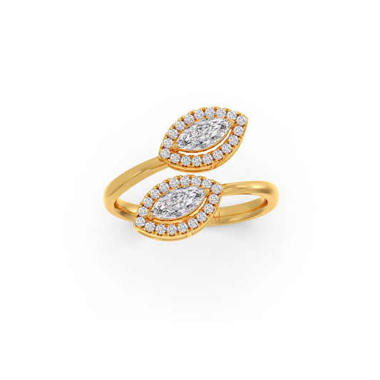 Marquise & Round Toi et Moi Ring