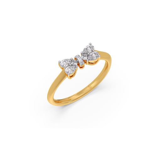 Princess With Pear Diamond Ring