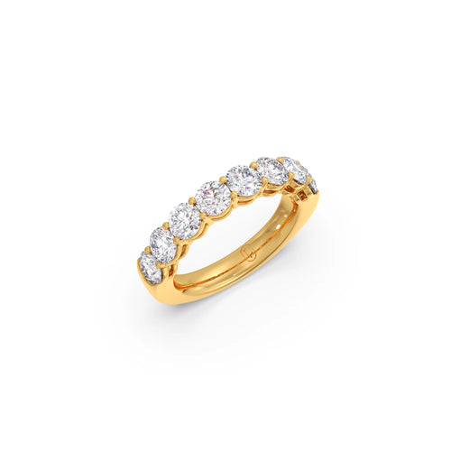 2.52Ct Round Diamond Half Eternity Ring