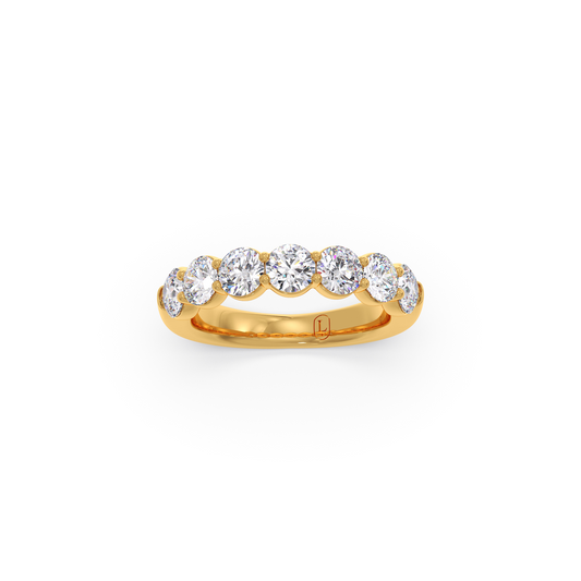 Round Seven Stone Diamond Ring