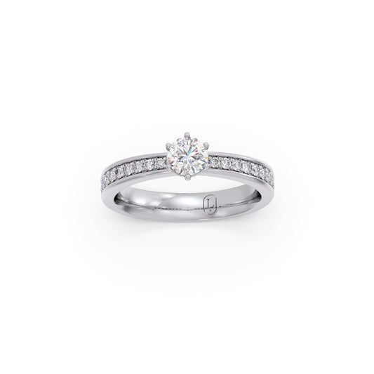The Round Timeless Spark Diamond Ring - White