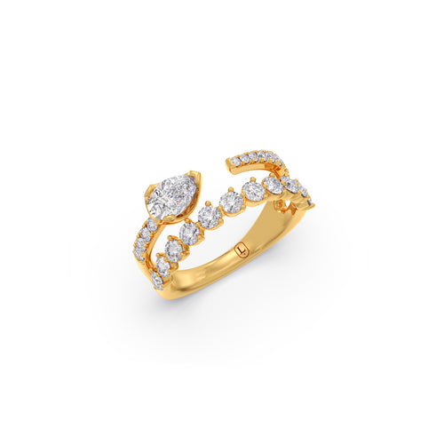 Luminous Curve Diamond Ring