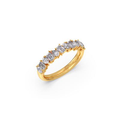 Pear and Emerald Fancy Cut Diamond Ring