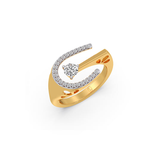 Wrap-Around Diamond Ring - Yellow