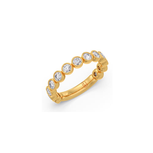 Round Diamond Bezel Set Band