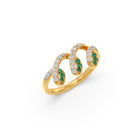 Verdant Twirl Diamond Ring