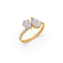 Duet Pear Diamond Ring