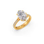Oval Cut & Round Side Stone Diamond Ring
