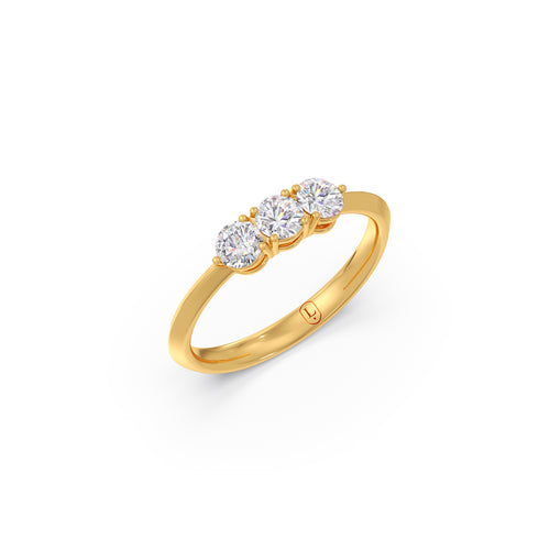 Classic Three-Stone Diamond Ring
