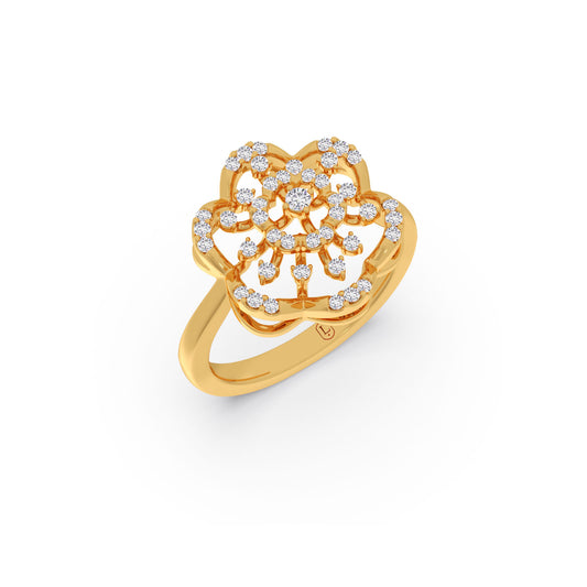 Dazzling Bloom Round Diamond Ring