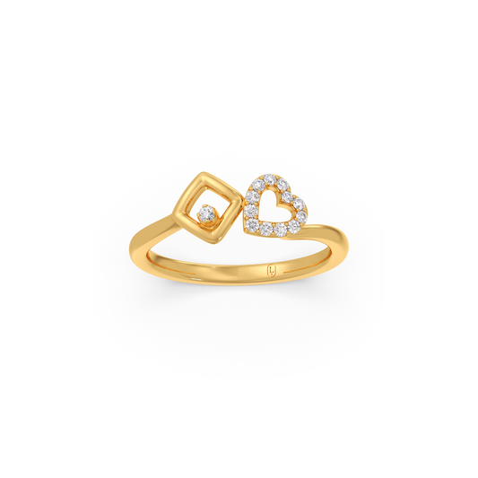 Heart and Halo Diamond Ring