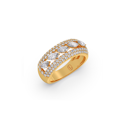 Marquise & Round Diamond Anniversary Band