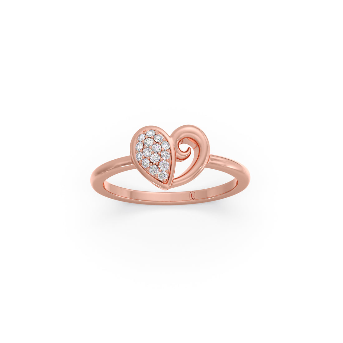 Twilight Heart Diamond Ring