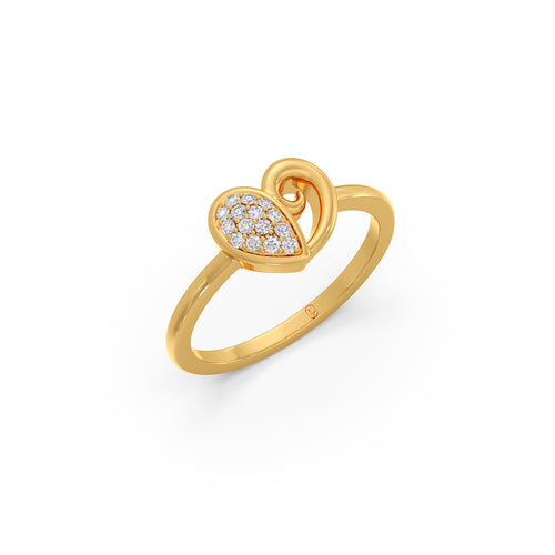 Twilight Heart Diamond Ring