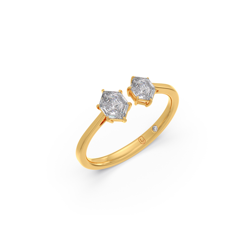 Hexa Two-Stone Solitaire Engagement Rings