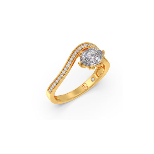Hexa Sidestone Diamond Ring