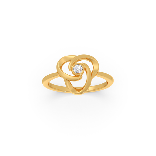 Facet Flora Diamond Ring - Yellow