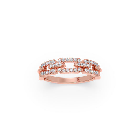 Aura link Diamond Ring - Rose