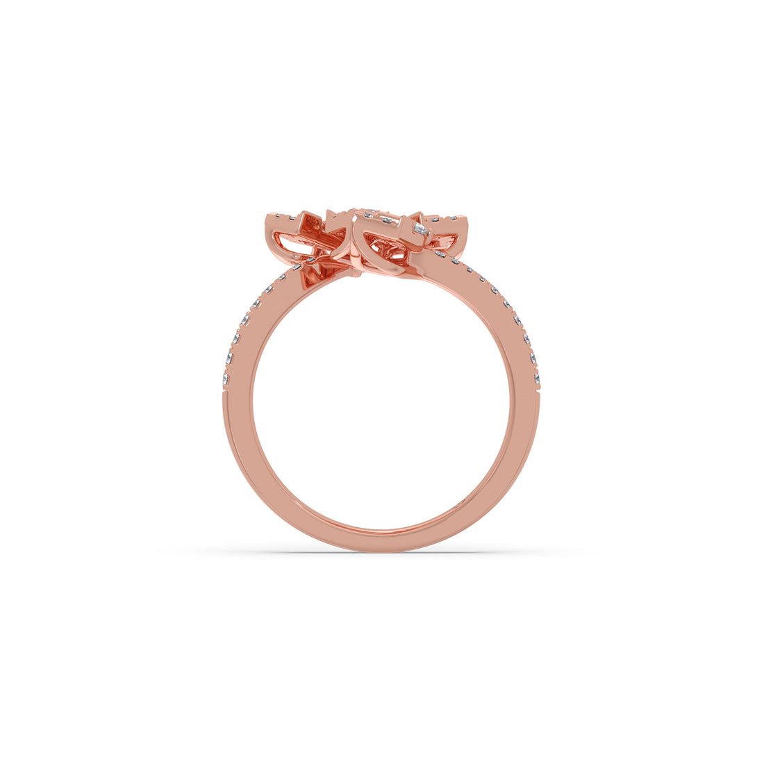 Pear & Round Petallic Diamond Ring