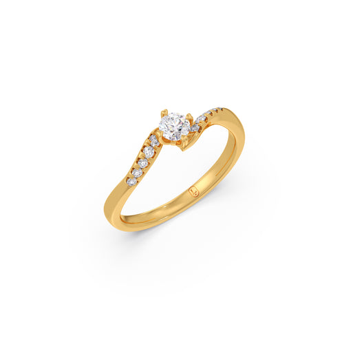luminous Round Solitaire Diamond Ring