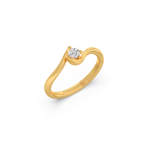 The Modern Edge Round Diamond Ring