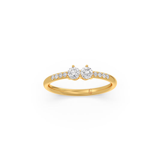Sparkling Horizon Round Diamond Ring