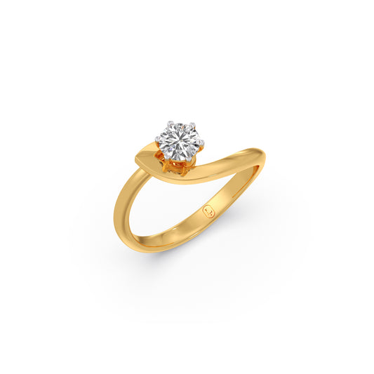 Round Diamond Destiny Ring - Yellow