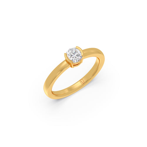 Round Cut Diamond Promise Ring