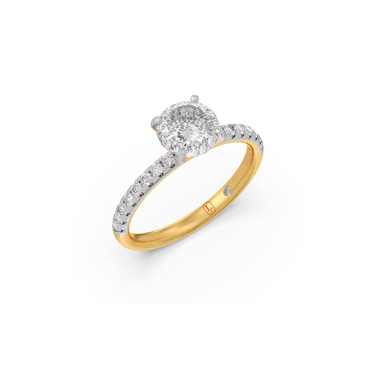 Lumina Round Solitaire Engagement Ring - Yellow