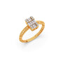 Baguette & Round Diamond Harmony Ring