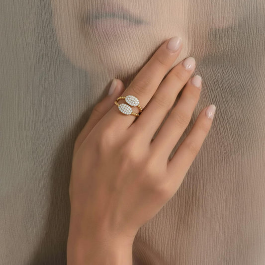 Bubble Cluster Round Diamond Ring