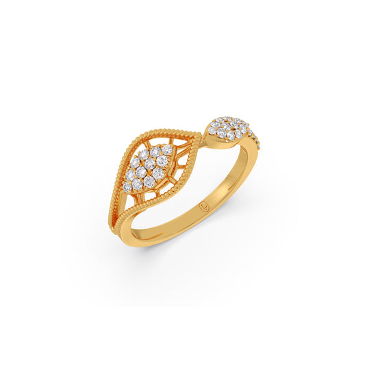 Leaflet Diamond Ring - Yellow